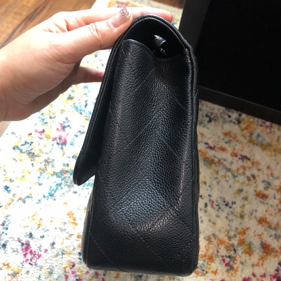 ❌SOLD❌Authentic CHANEL Single Flap Jumbo SHW - Picture 3 of 8